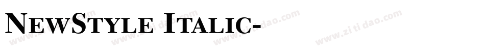 NewStyle Italic字体转换